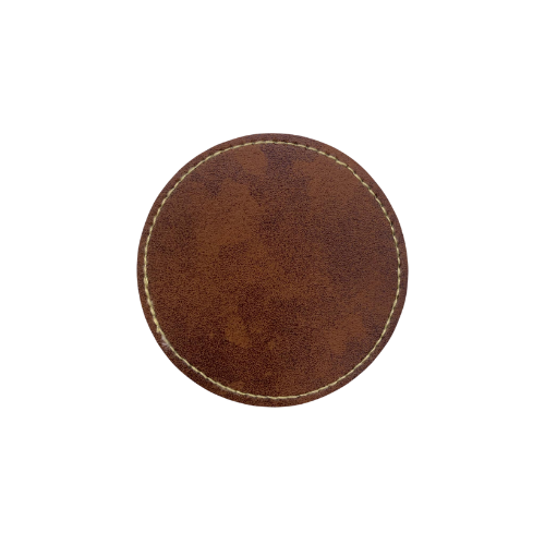 Custom Engraved Circle Patch w/ Adhesive Backing Patch My Custom Designs Bark 2.5" Bag Tag