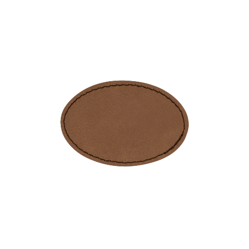 Custom Engraved Oval Patch w/ Adhesive Backing Patch My Custom Designs Bark 2" x 3" Bag Tag