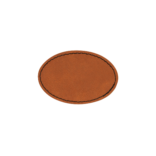 Custom Engraved Oval Patch w/ Adhesive Backing Patch My Custom Designs Hide 2" x 3" Bag Tag