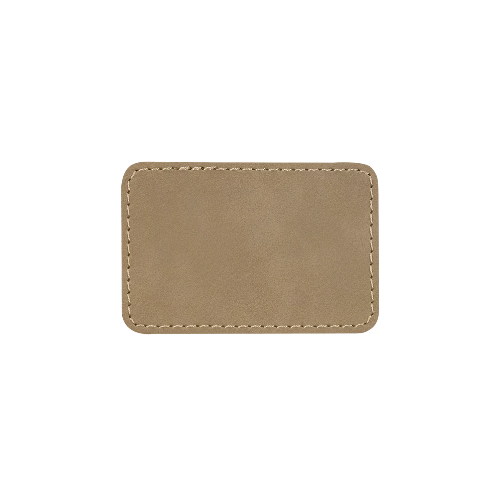 Custom Engraved Rectangle Patch w/ Adhesive Backing Patch My Custom Designs Beige 2" x 3" Bag Tag
