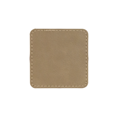 Custom Engraved Square Patch w/ Adhesive Backing Patch My Custom Designs Beige 2.5" x 2.5" Bag Tag