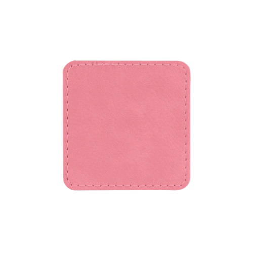 Custom Engraved Square Patch w/ Adhesive Backing Patch My Custom Designs Pink 2.5" x 2.5" Bag Tag