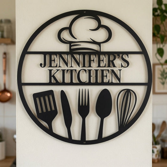 Custom Name Utensil - Metal Sign - Home Decor - Digital File - ZIP File - Digital