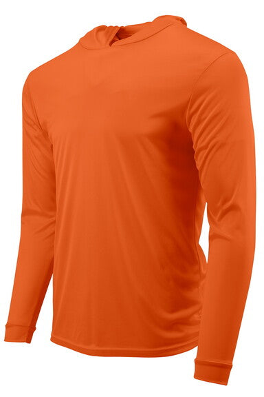 Custom Premium Lightweight Active Casual Polyester Hoodie Pullover My Custom Designs Sunset Orange S