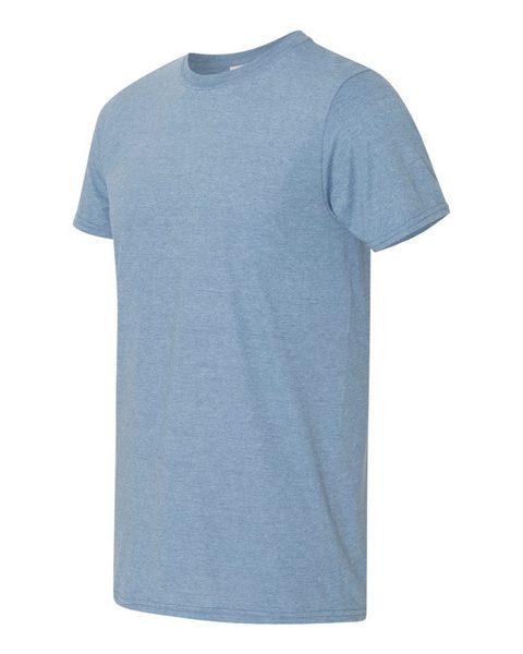 Custom Soft Touch Screen Print Tee Shirts My Custom Designs Heather Indigo Small