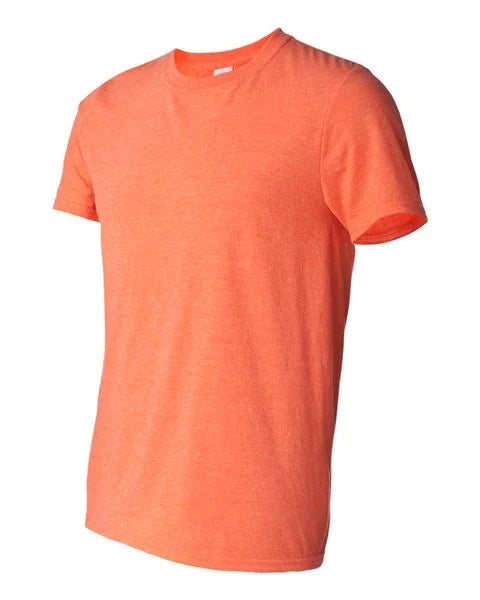 Custom Soft Touch Screen Print Tee Shirts My Custom Designs Heather Orange Small