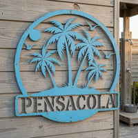 Custom Text Palm Tree - Metal Sign - Home Decor - Digital File - ZIP File - Digital