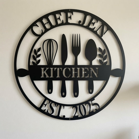 Custom Text Utensil - Metal Sign - Home Decor - Digital File - ZIP File - Digital