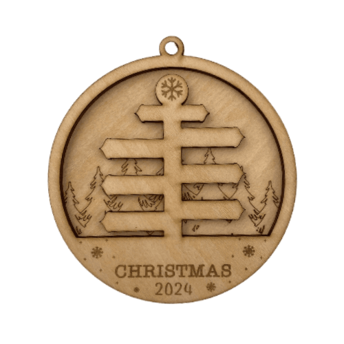 Custom Wooden Directional Sign Ornament OrnAMENT My Custom Designs