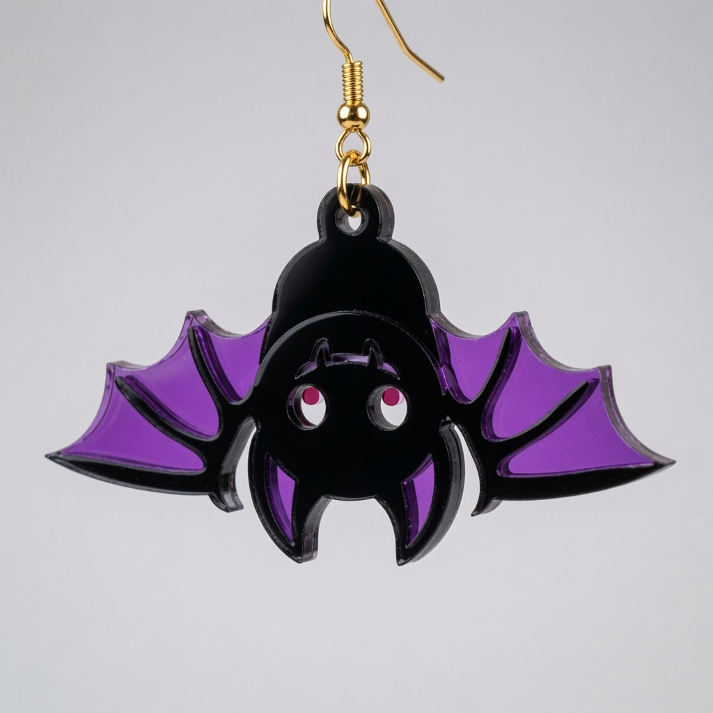 Cute Resting Bat Layered Keychain / Earring Design - Digital File - SVG - Digital