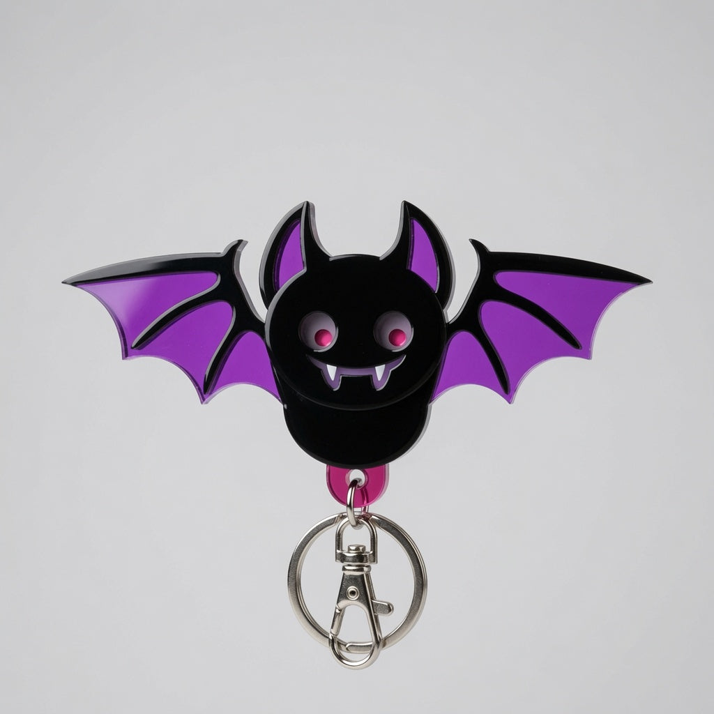 Cute Resting Bat Layered Keychain / Earring Design - Digital File - SVG - Digital