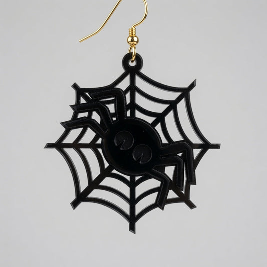 Cute Spider in Web Layered Design - Keychain / Earrings - Digital File - Digital