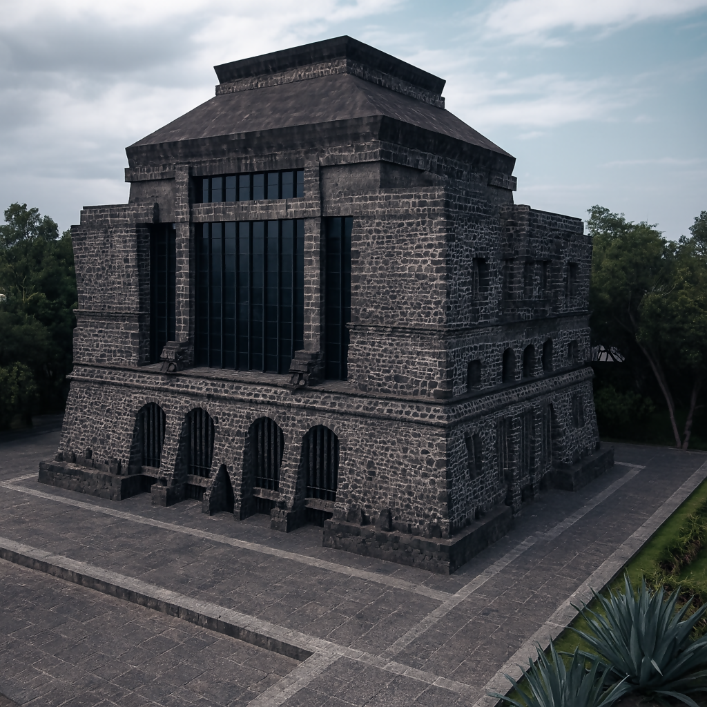 Anahuacalli Museum (Museo Anahuacalli) - Mexico City Mexico - Rendered - Digital File Digital My Custom Designs PDF