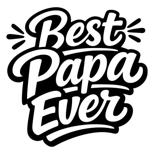 Best Papa Ever Design in Cursive - Vector Graphics - Digital File Digital My Custom Designs PDF