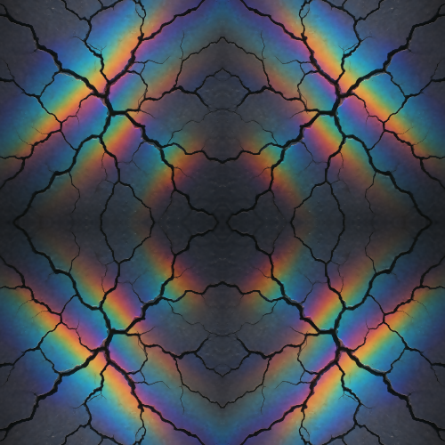 Industrial and Urban - Asphalt Crack Fractals With Iridescent Light Leaks - Pattern - Digital File Digital My Custom Designs PDF