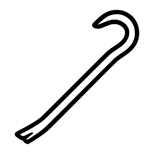 Crowbar Outline - Digital File - XCS Friendly Digital My Custom Designs PDF