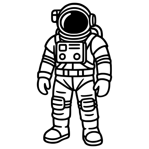 Spacesuit Design Outline - Digital File - XCS Friendly Digital My Custom Designs PDF