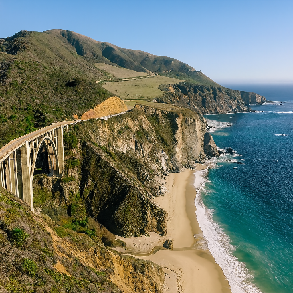 Bixby Creek Bridge - Big Sur - California United States - Rendered - Digital File Digital My Custom Designs PDF