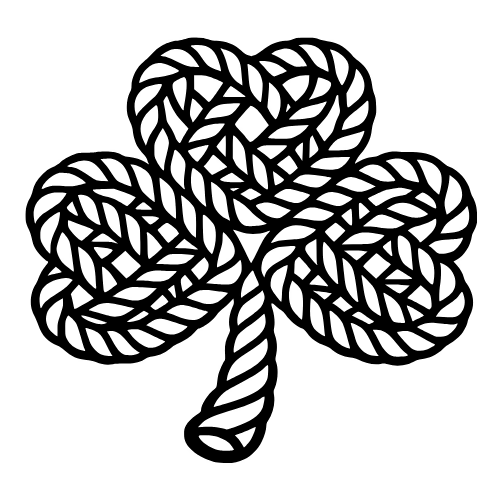 Clover Made of Rope Knots - Digital File - XCS Friendly Digital My Custom Designs PDF