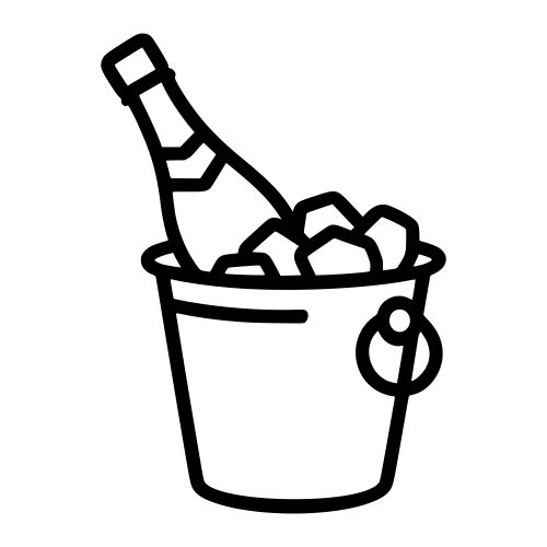 Champagne In Ice Bucket - Digital File - XCS Friendly Digital My Custom Designs PDF