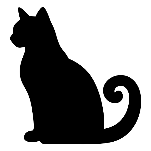 Cat Silhouette - Digital File - XCS Friendly Digital My Custom Designs PDF