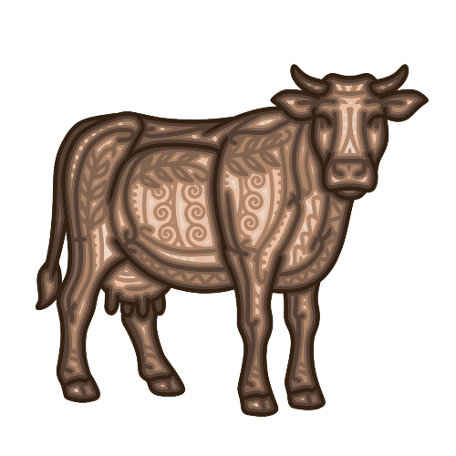 Dairy Cow - Layered Line Designs - Digital File Digital My Custom Designs ZIP File