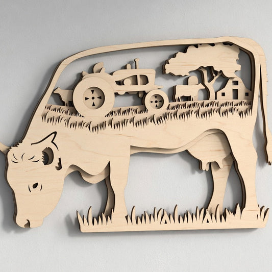 Dairy Cow - Layered Nature Designs - Digital File Digital My Custom Designs
