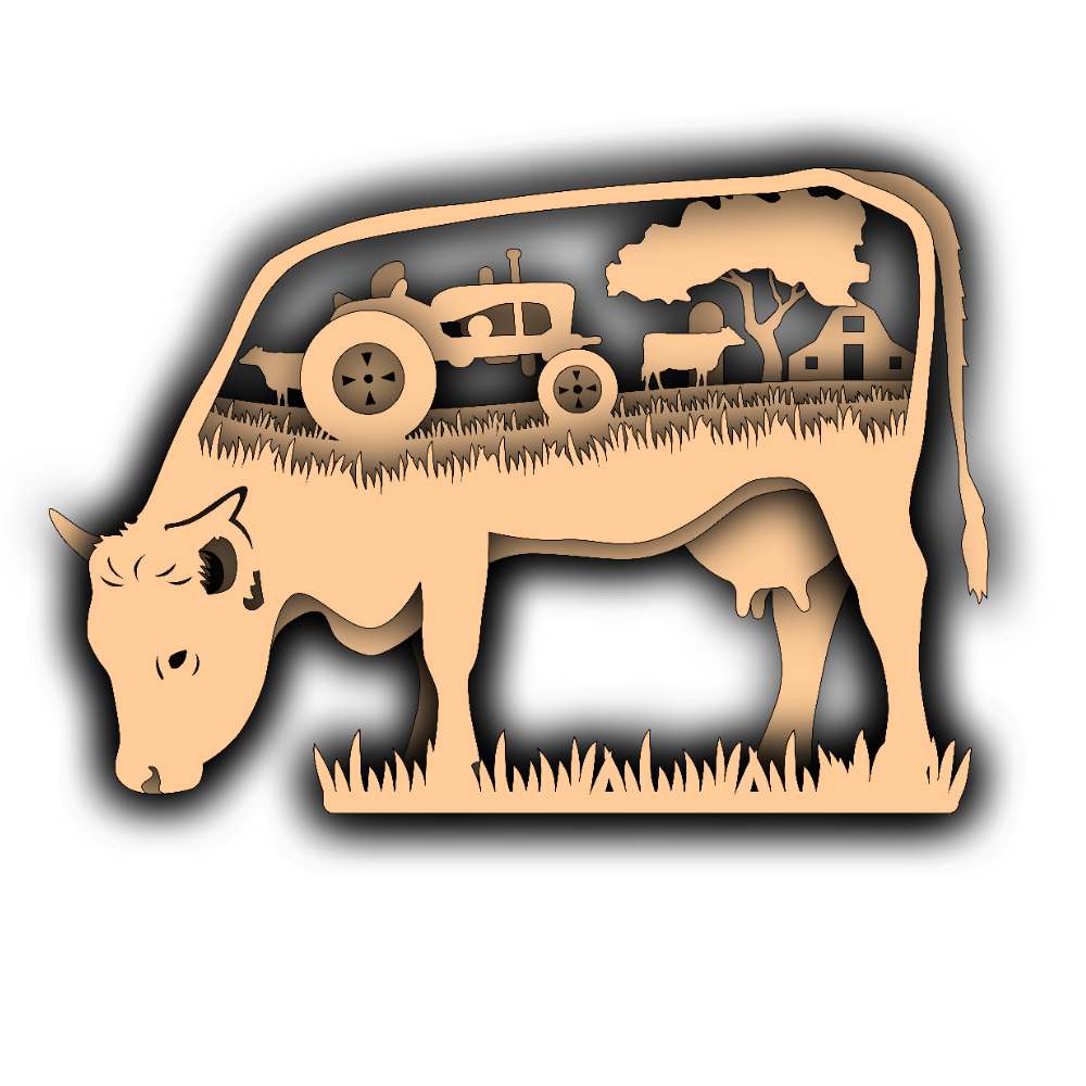 Dairy Cow - Layered Nature Designs - Digital File Digital My Custom Designs SVG