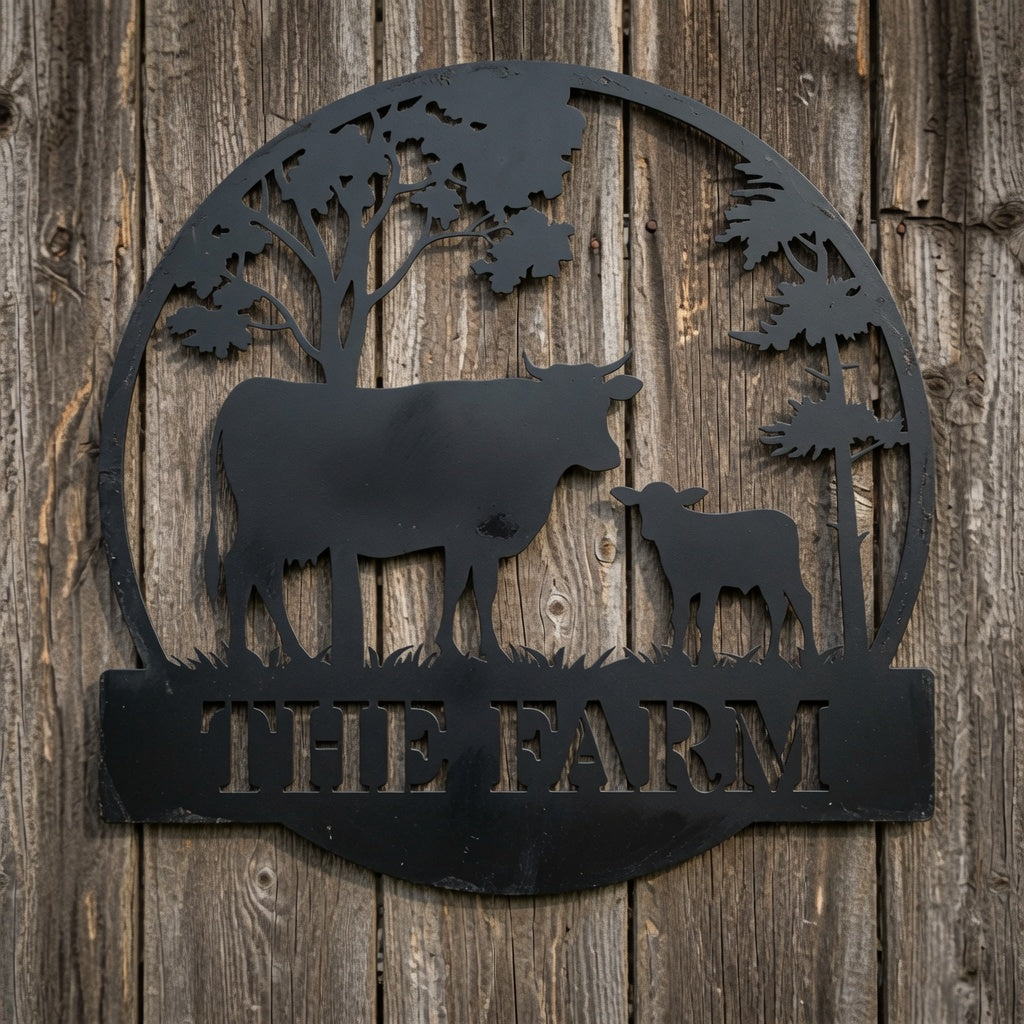 Dairy Farm Trees - Metal Sign / Home Decor - Digital File - ZIP File - Digital