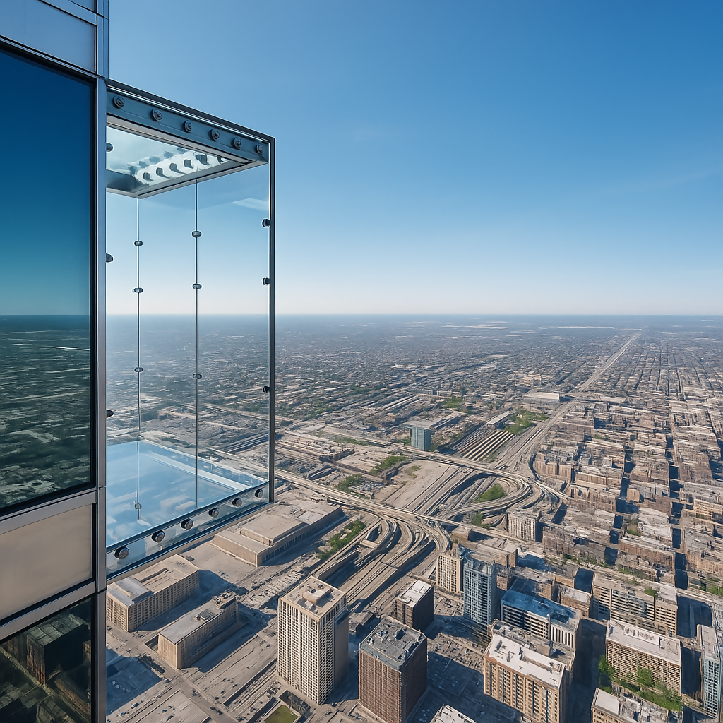 Skydeck - Willis Tower - Illinois United States - Rendered - Digital File Digital My Custom Designs PDF