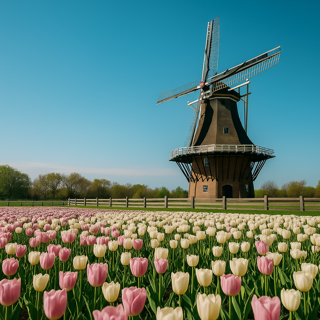 De Zwaan Windmill - Windmill Island Gardens - Michigan United States - Rendered - Digital File Digital My Custom Designs PDF