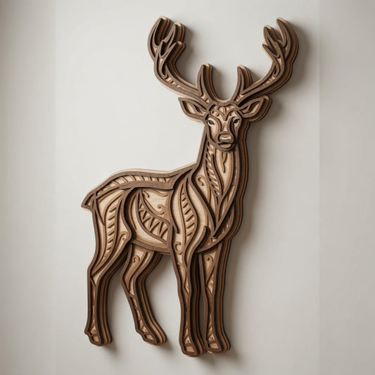 Deer - Animals - Layered Line Designs - Digital File - ZIP File - Digital