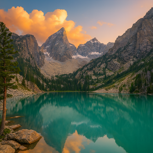 Delta Lake - Grand Teton National Park - Wyoming United States - Rendered - Digital File Digital My Custom Designs PDF