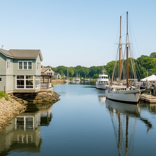 The Boathouse Waterfront Hotel and Restaurant - Kennebunkport - Maine United States - Rendered - Digital File Digital My Custom Designs PDF