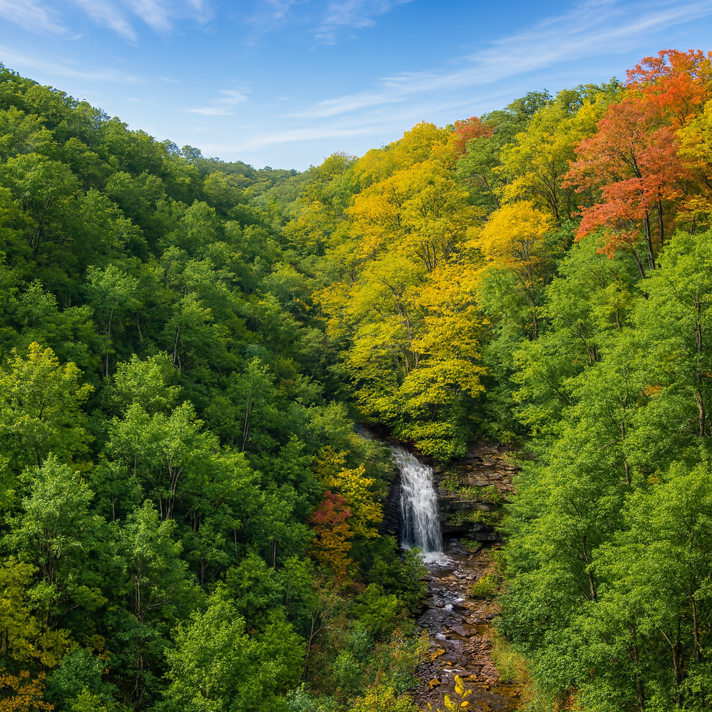 Meigs Falls - Great Smoky Mountains National Park - North Carolina United States - Rendered - Digital File