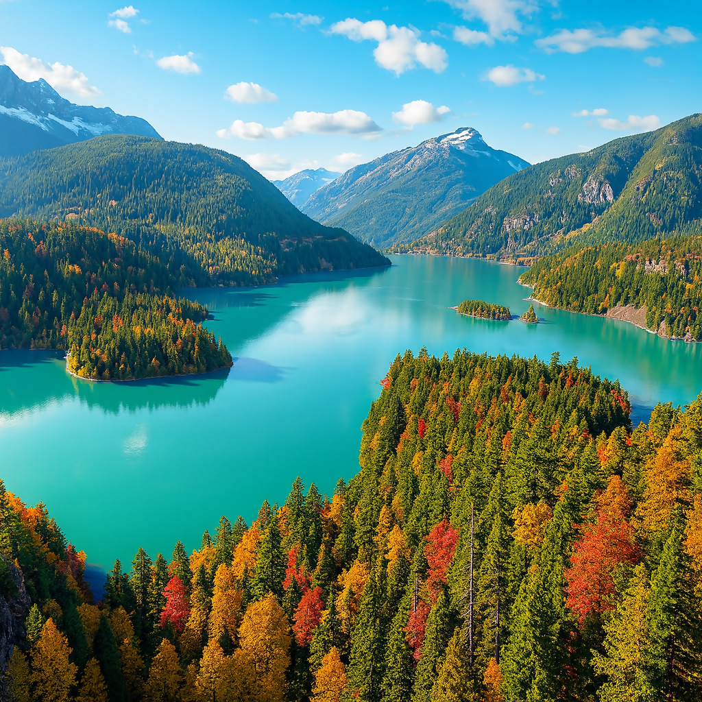 Diablo Lake - North Cascades National Park - Washington United States - Rendered - Digital File Digital My Custom Designs PDF