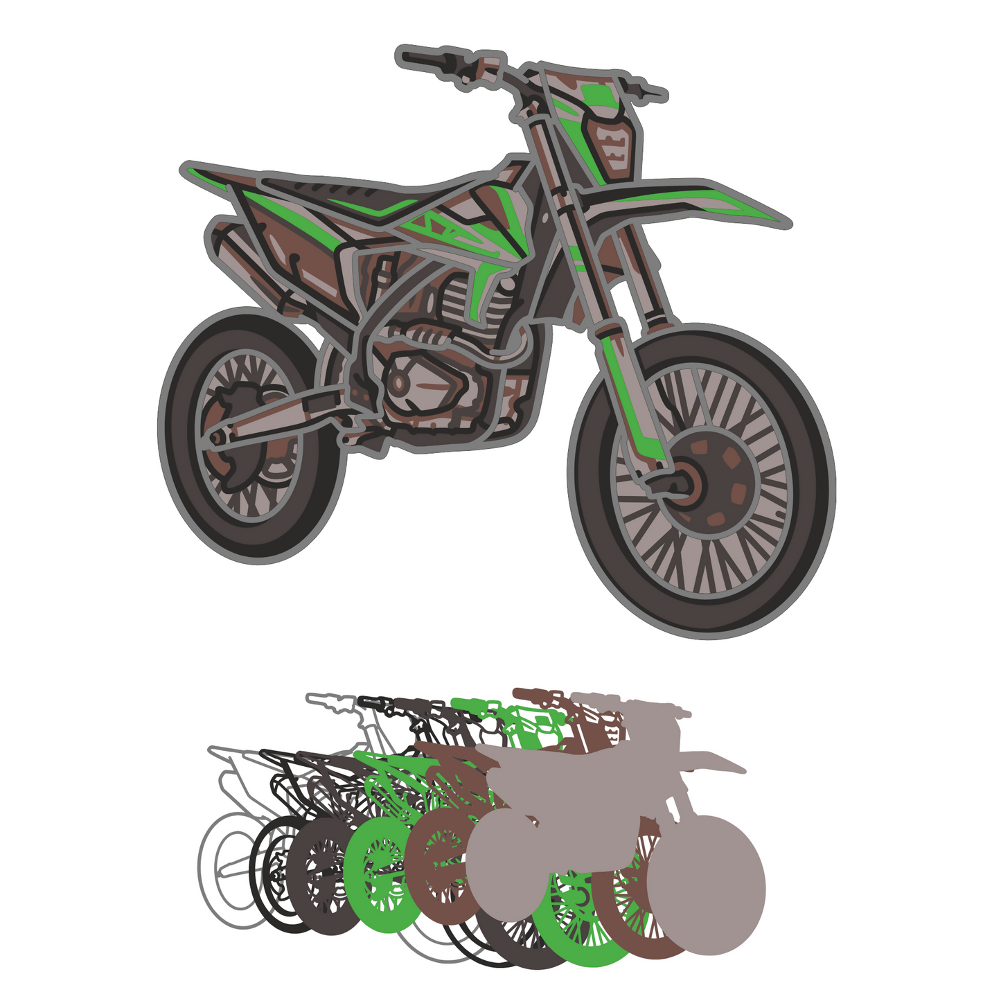 Dirt bike Design Decor - Layered Designs - My Custom Designs - Digital