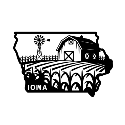 Iowa - Wall / Home Decor - State Outline - United States - Digital File Digital My Custom Designs ZIP File