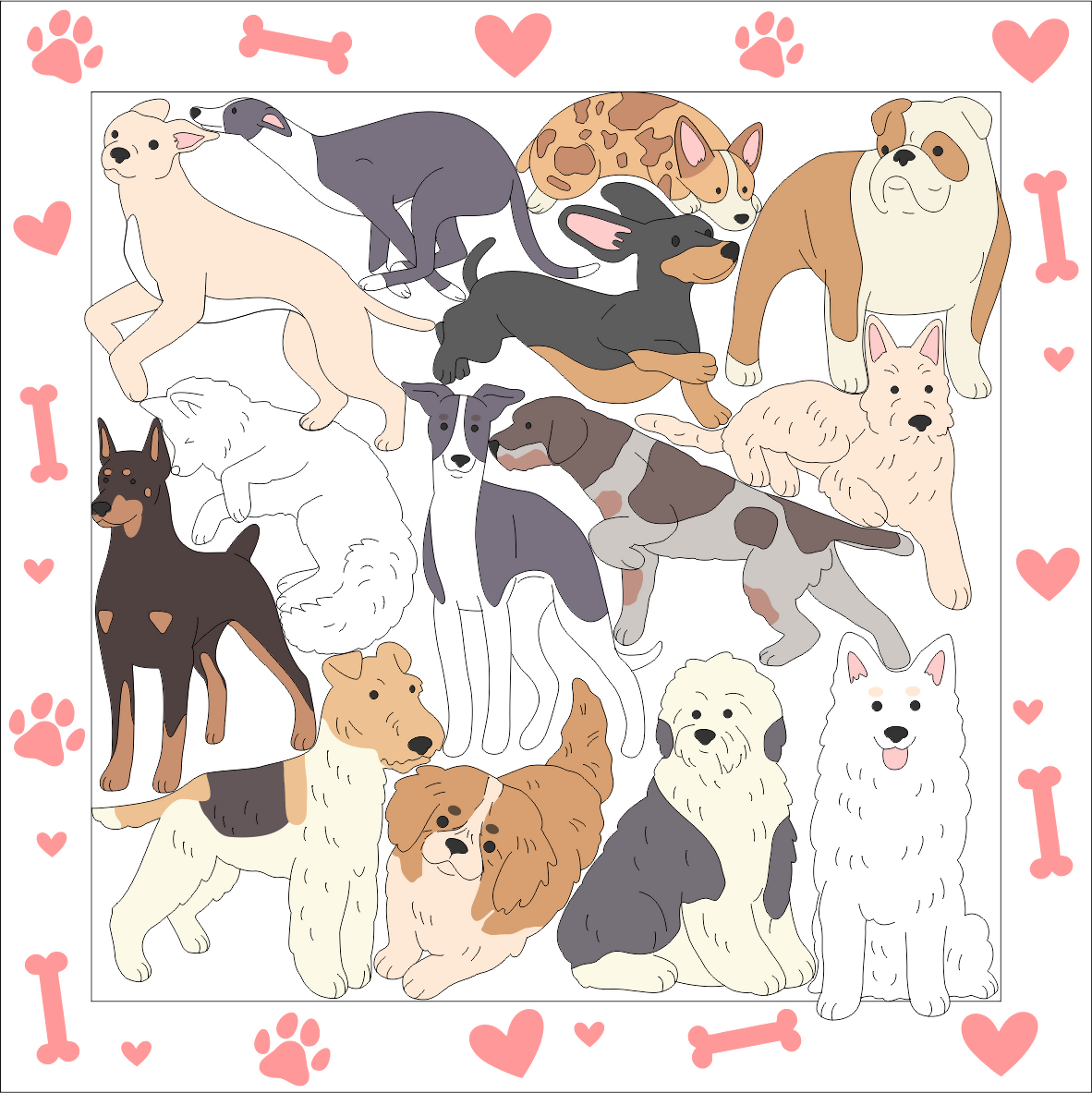 Dog Breeds - Puzzles - Laser & Color Print - Digital File Digital My Custom Designs
