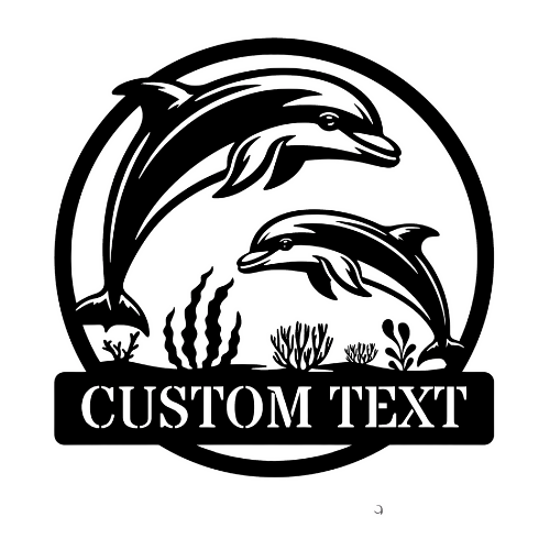 Dolphins - Custom Wall / Home Decor - Digital File Digital My Custom Designs ZIP File