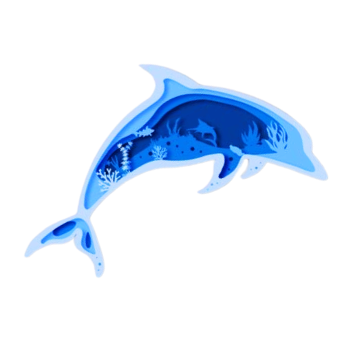 Layered 3D Dolphin Wall Décor