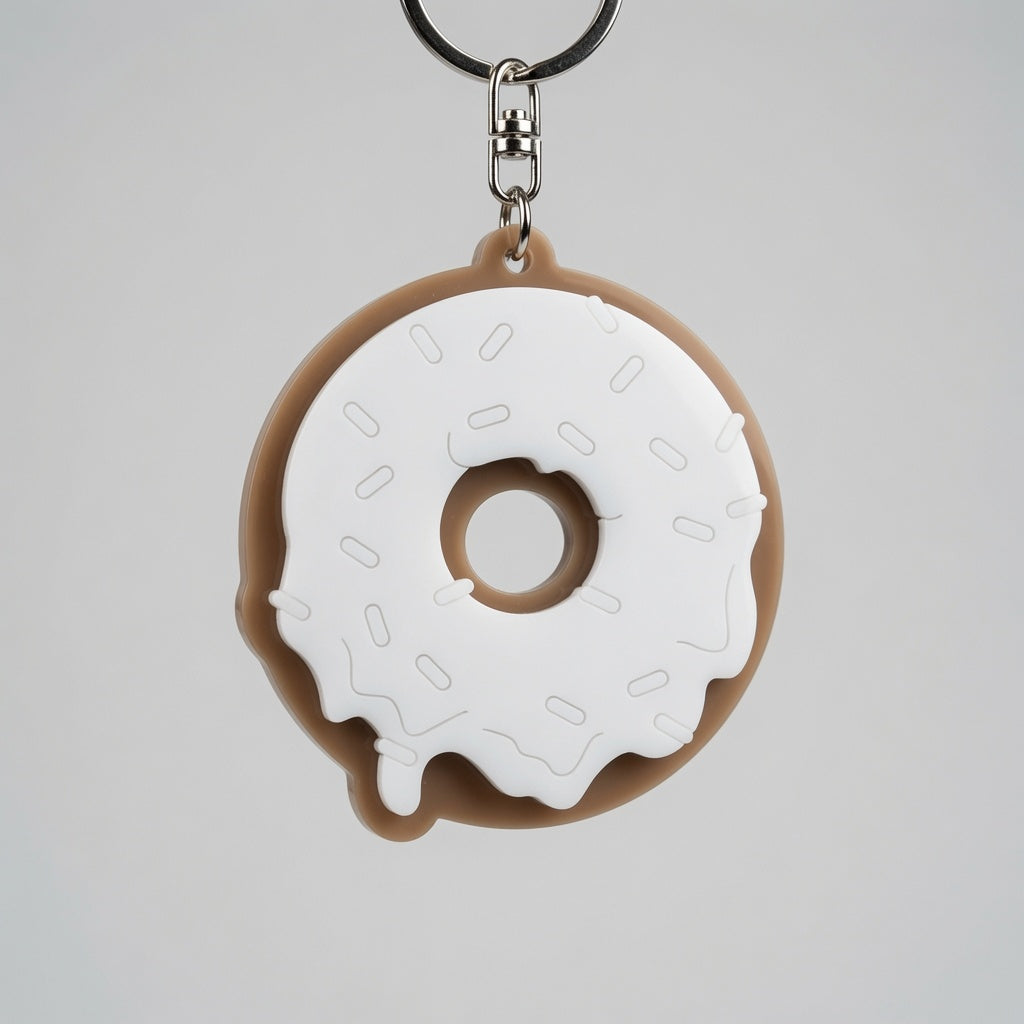 Donut 2 Layer Keychain Layered Design - Digital File - SVG - SVG - Digital File