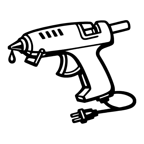 Glue Gun Sketch - Vector Graphics - Digital File