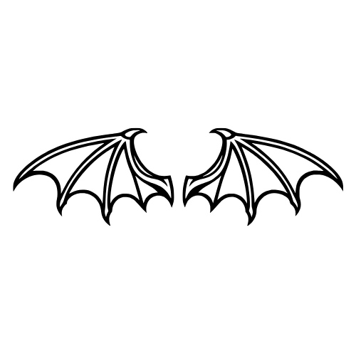Dragon Wings Spread - Vector Graphics - Digital File Digital My Custom Designs PDF