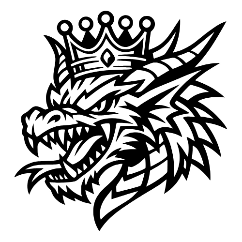 Dragon with Crown - Vector Graphics - Digital File Digital My Custom Designs PDF