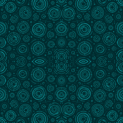 Technology and Digital - Augmented Reality Interface Circles In Electric Teal - Pattern - Digital File Digital My Custom Designs PDF