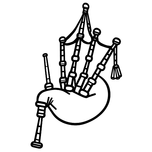Bagpipes Outline - Digital File - XCS Friendly Digital My Custom Designs PDF
