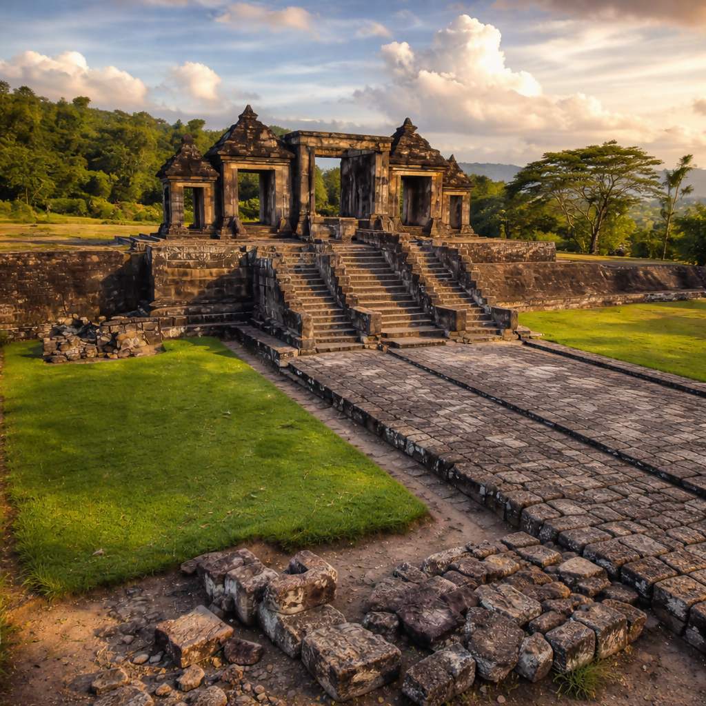 Keraton Ratu Boko - Yogyakarta Indonesia - Asia - Rendered - Digital File Digital My Custom Designs PDF