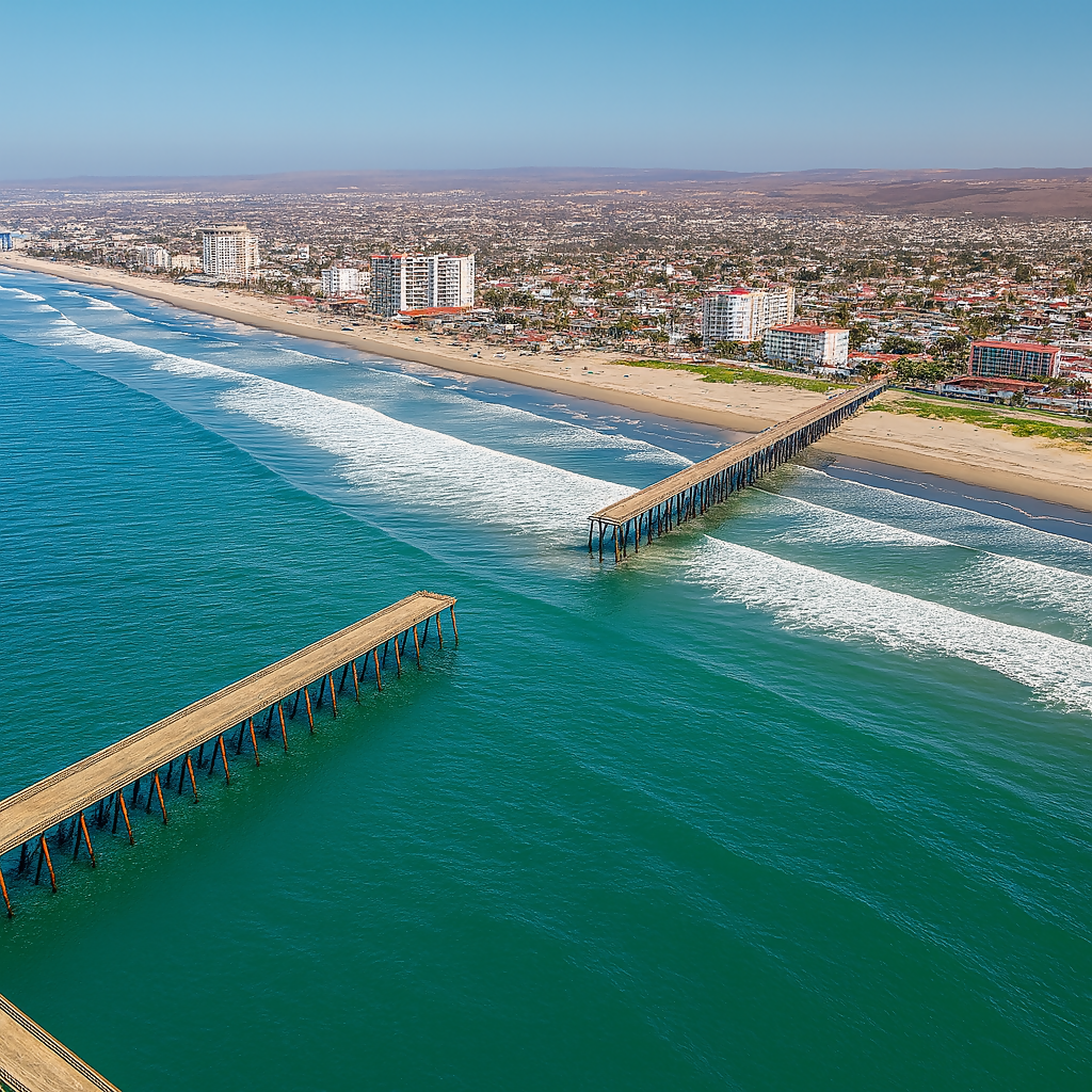 Pier of the Rosarito Beach Hotel (Muelle del Hotel Rosarito Beach) - Baja California Mexico - Rendered - Digital File Digital My Custom Designs PDF