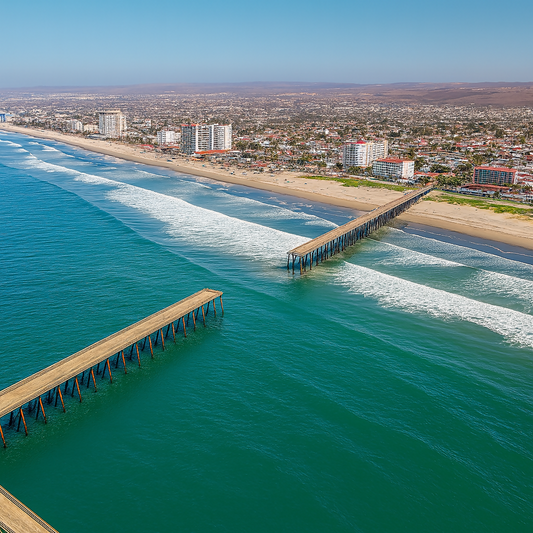 Pier of the Rosarito Beach Hotel (Muelle del Hotel Rosarito Beach) - Baja California Mexico - Rendered - Digital File Digital My Custom Designs PDF